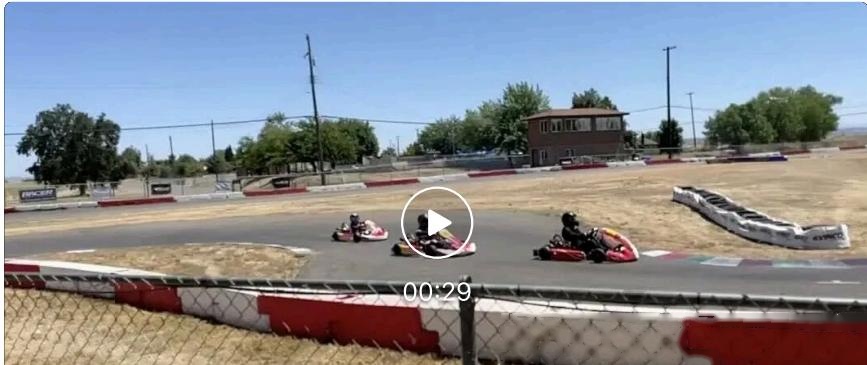 Karting action shot on track