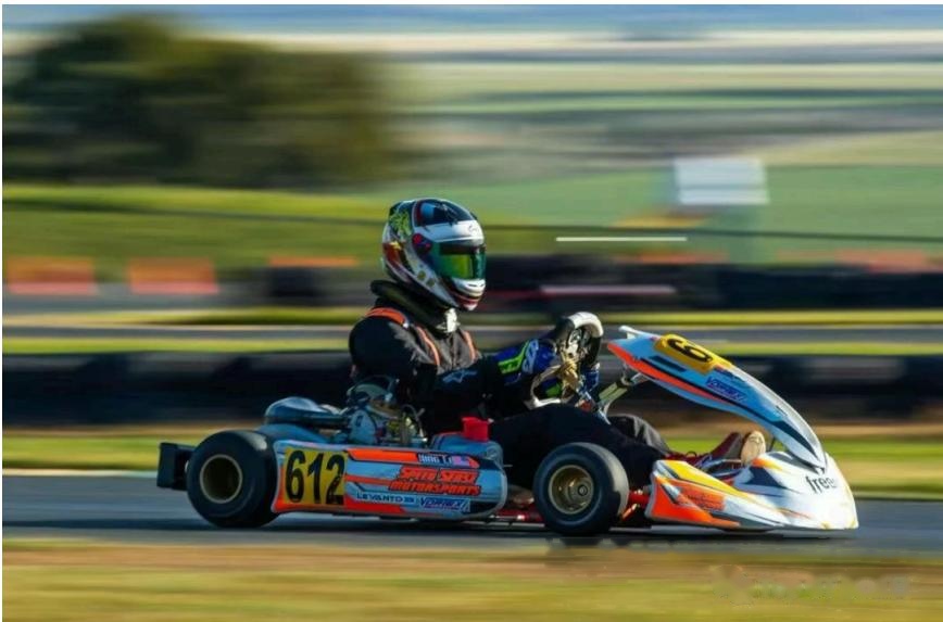 Group photo at Prairie City kart track