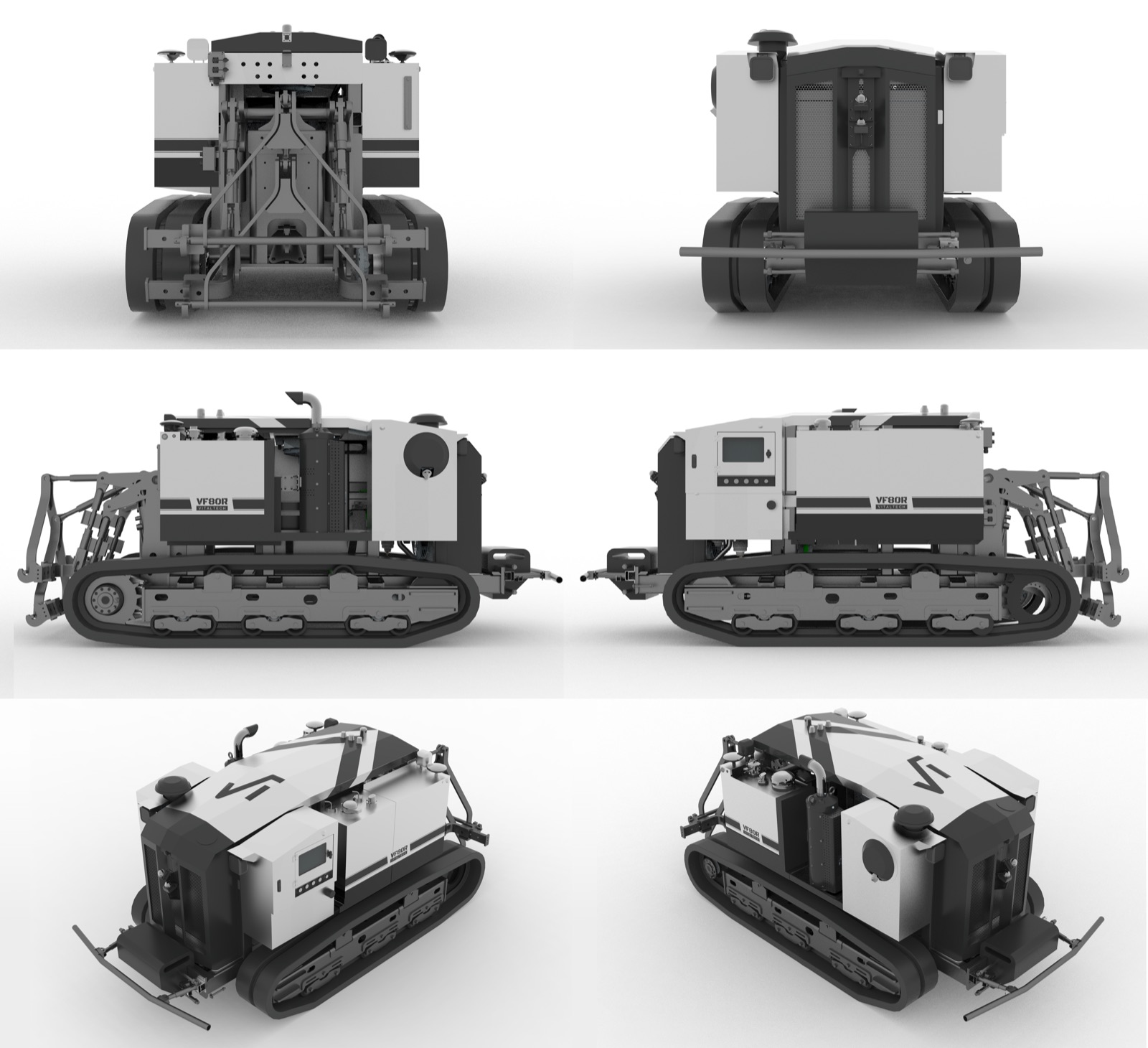 VF80R multi-angle CAD views